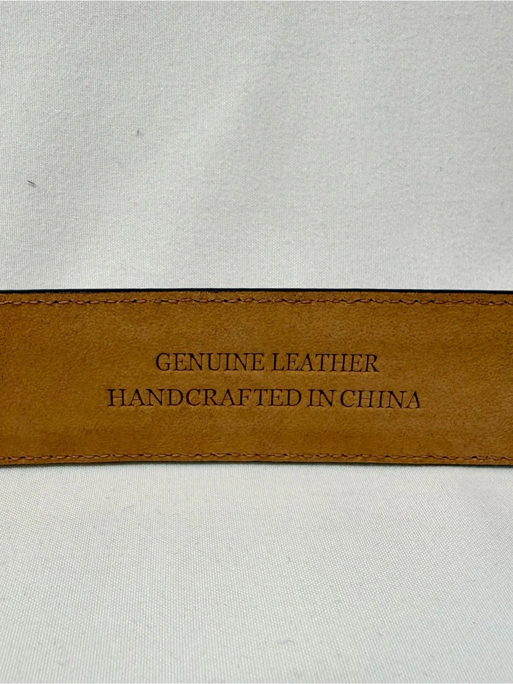 Tommy Hilfiger Brown Leather Belt Size 38/95 Gold Buckle